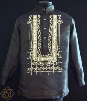 Black Organza Barong Tangalog 3090