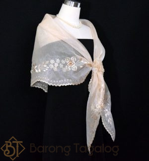 Beige Filipiniana Alampay 5660A Side
