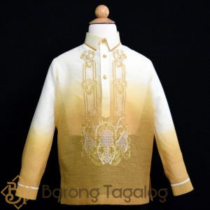 Boy's Monochromatic Gold Barong Tagalog 8341