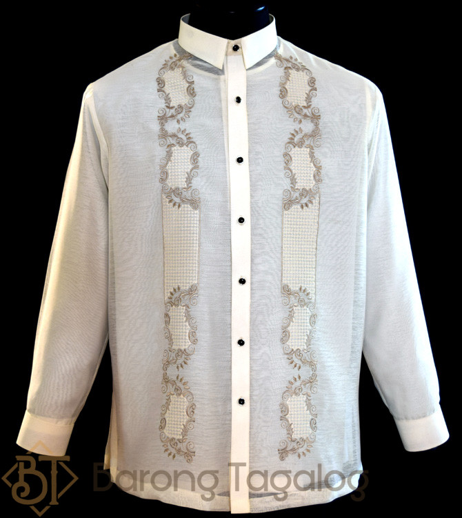 Barong Tagalog With A subtle ethnic pattern and big in size
