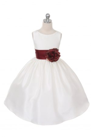 Poly Silk Organza Sash Classic Girl's Dress 204