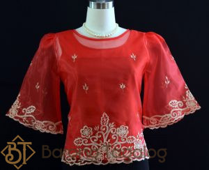 Red Kimona with Alampay 5495 View 1