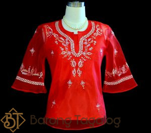 Red Women's Barong 5095A