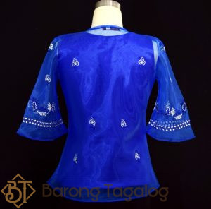 Royal Blue Women's Barong 5065A Back