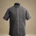 Short Sleeves Black Barong Tagalog 1050-B