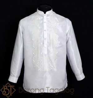 White Organza Boy's Barong Tagalog 8194W