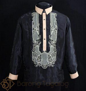Black Organza Barong Tagalog 3092